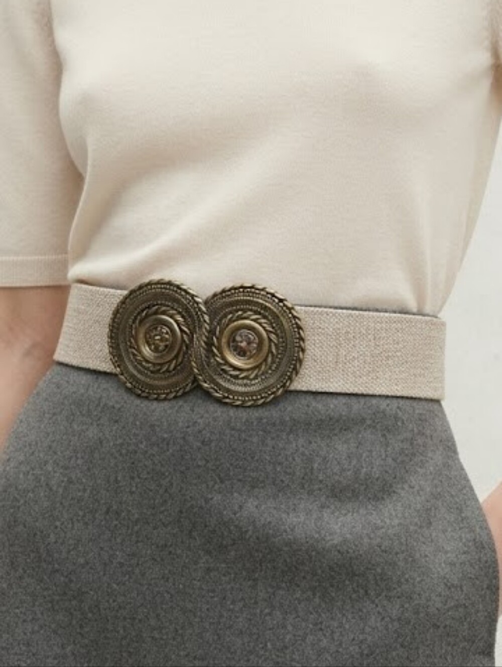 Vintage Bronze Gold Medallion Belt